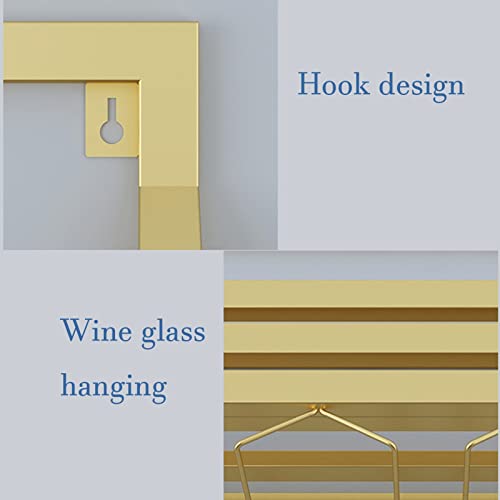 Casier à vin Suspendu fixé au Mur avec Support de Verre - 4