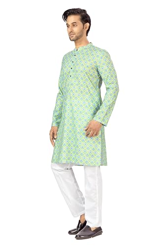Image of Studio Shringaar Men's Cotton Relaxed Fit Straight Kurta