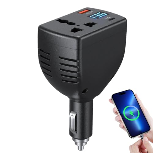Convertidor de coche 12V a 220V evita descargas con su pantalla digital