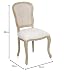 Belssia Isabelina Silla, Tela, Marrón Patinado y Blanco Lavado, 99x62x55 cm