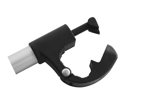 EUFAB 11629 Rahmenhalter abnehmbar kurz Ø 25+30mm, Schwarz/Silber