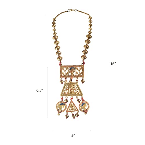 Image of AAKRITI ART CREATIONS Handcrafted Tribal & Ethnic Necklace Collection | Royal, Empress & Nomadic-Inspired Artisan Jewelry | Moonstone, Henna, Floral & Carnival Designs for Women