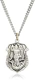Zemmys Saint Michael Patron of Police Officers Shield Pendant Necklace,Silver,Small