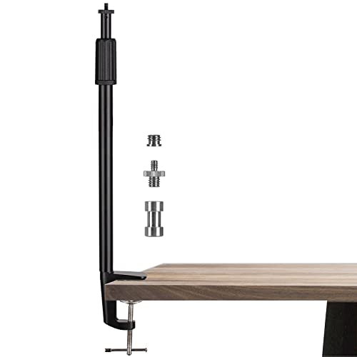 TARION Tisch Lichtstativ Klemmstativ 35-62cm einstellbar Licht Einbeinstativ mit 1/4 Schraube und...