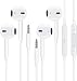 Produktbild iPhone Kopfhörer mit Kabel 2er-Pack, 3,5 mm Kopfhörer mit Mikrofon und Lautstärkeregler HiFi-Audio-Stereo-Ohrhörer leichte Kopfhörer, kompatibel mit Huawei Samsung, 3,5-mm-Klinkens