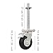 Moyeetings 6 Inch Caster for Scaffolding with Rolling Mechanism for Workbench and Shelves, Rubber