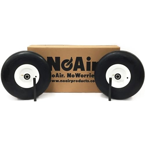 NoAir® (2) Flat Free Tire Assemblies 15x6.00-6 Fits Country Clipper Boss XL D-3893