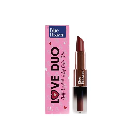 Image of Blue Heaven Love Duo 2 in1 Dual Sided Lipstick for women | Non Transfer| Hydrating and Long Lasting Upto 12 hrs | Soft Matte Finish formula - 13 |1.5ml + 4g