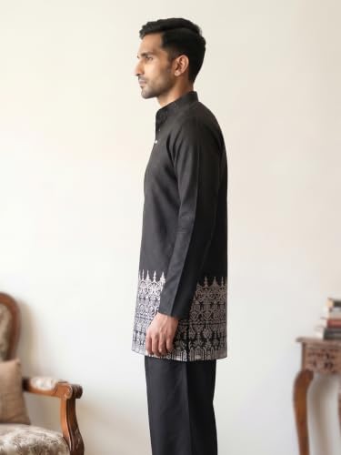 Image of Jompers Men's Ethnic Printed & Thread Work Kurtas