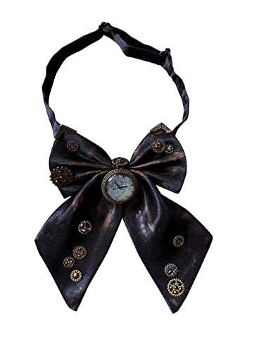 Pajarita Steampunk BLESSUME y corbata victoriana de talla única para cosplay