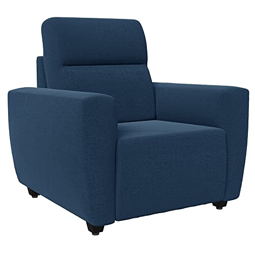 Image of Wakefit Sofa Set | 3 Year Warranty | Sofa 5 Seater, 5 Seater Sofa for Living Room, Wooden Sofa Set, Sofa Set 3+1+1 Seater - Belize(Malphino : Cobalt Blue)