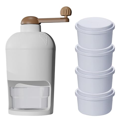 Shaved Ice Maker - Manual Ice Crusher, Snow Flakee Snow Cone Maker, Shaved Ice Machine, Hand Ice Shaver | Portable Snow Cone Machine, Ice Slushie Mach