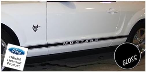 Ford Mustang - Adhesivo para puerta de panel de basculante, RJ, Negro (brillo)