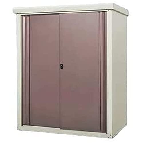 グリーンライフ 物置 屋外 大型【日本製】ハーフ棚板2枚・鍵付き(幅125×奥行82×高さ153cm)マットピンク daseele(ダシーレ)SRM-1215(PI)