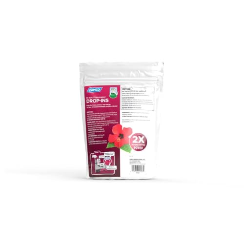 Camco TST MAX RV Toilet Treatment Drop-INs - Control Unwanted Odors and Break Down Waste and Tissue - Septic Tank Safe - Hibiscus Breeze Scent - 10-pack (41603)