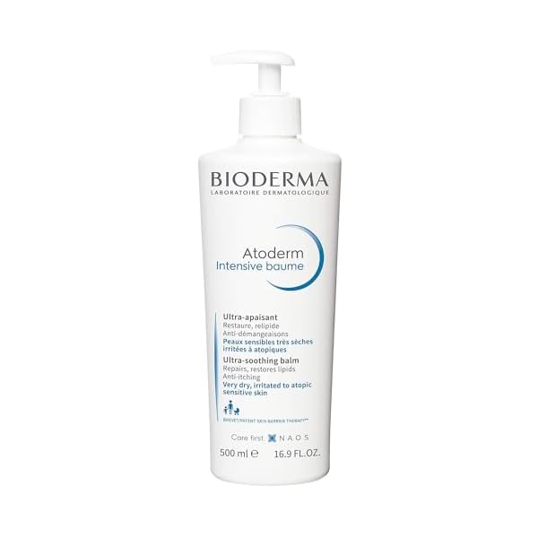 Bioderma Atoderm Intensive Balm, Intensely Nourishing Body Cream, Soothes discomfort, for Very Dry Sensitive Skin, 16.7 Fl Oz