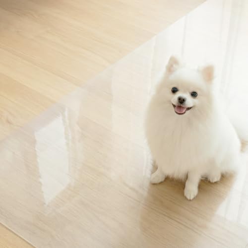 ペットマット 透明 PVC 拭ける 滑り止め 傷防止 床 床暖房対応 犬 大判 撥水 汚れ防止 フローリング 保護マット 廊下マット カット可能 明和グラビア INBT-01 45cm×60cm