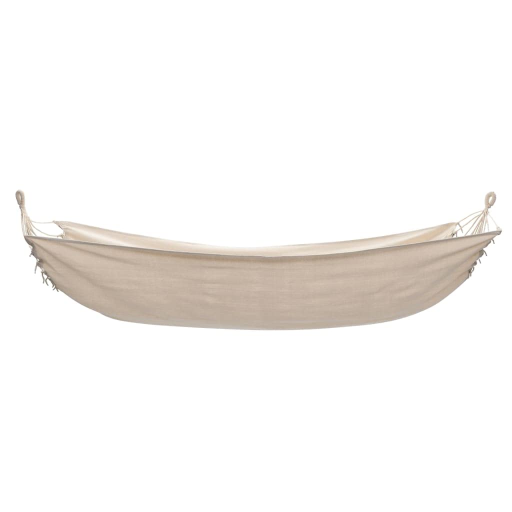 Hamac 260x150 cm Crème, Hamac pour Jardin, d'interieur, Extérieur, Camping, Voyage, Randonnée, Bivouac