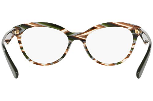 Prada Heritage Pr 11Rv Vao1O1 Sheaves Grey Brown Plastic Round Eyeglasses 52Mm #TOP3