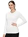 COZYFIT Women’s Underscrub Tee Comfort V-Neck Long Sleeve Undershirt with Soft & Easy Care Fabric White