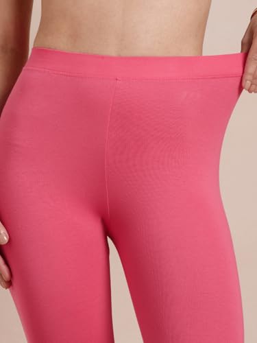 Image of TWIN BIRDS Super Stretchable Cotton Elasthane Fabric Ankle Length Leggings for Women