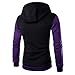 Men's Fashion Varsity Jacket Hoodie Causal Slim Fit Cotton Letterman Baseball Bomber Jackets with Hood for Men Purple