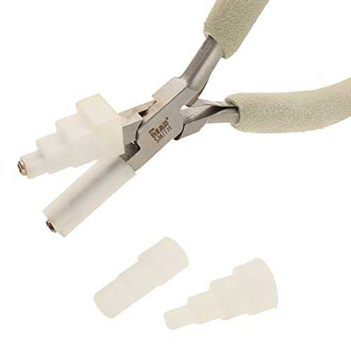 The Beadsmith Stepped Plier with Interchangeable Nylon Jaws, 3-in-1 Tool, 6.25 inches (159mm)
