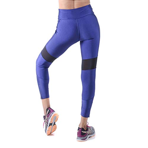 Calça Legging Cintura alta Open Sea Cor:Azul Escuro;Tamanho:G;Gênero:Mulher