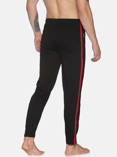 Image of Dollar Cotton Rich Fabric Solid Men's Track Pant | Contrast net Folding | One Side Zipper Pocket with Label Branding | Self Waistband with Drawcord | Wide Array of Attractive Colours