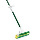 Sponge Mop with Built-in Scrub Brush, Heavy-Duty for Deep Cleaning, Durable Handle, Ideal for Tile/Marble/Wood Floors