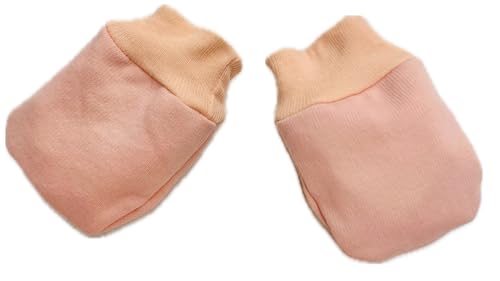 Image of VIN Newborn Baby Boy - Girl Cotton Mittens Floral Bow Design Caps Gloves Booty Combo Pack of 2 Pair for 0 to 6 Months |Parent Infant Apron Gift Set
