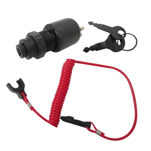 New Version 175974, 5005801 Ignition Switch w/Keys Lanyard 6 pin for OMC Johnson Evinrude 40-200HP outboard motor