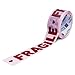 Fragile Packing Tape, Pink Burgundy Heart Cute Designer Packaging and Shipping Tape for Small Business - Printed Tape for Moving, 1.88