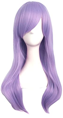 Colorfulpanda Charming Long Curly Wavy Full Hair Wig Light Purple Cosplay Costume Wigs for Women Harajuku Anime Style Halloween Party or Daily Use - Image 2