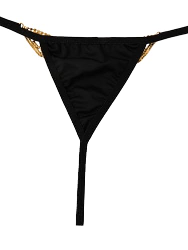 Image of RoseSeek Women's Sparkling Butterfly Chain Underwear Low Rise Cheeky G String Panty