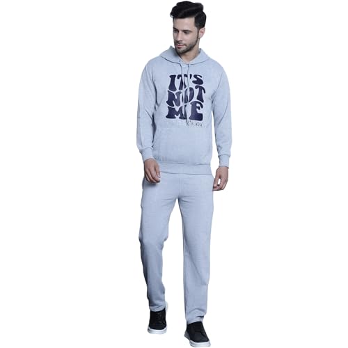 Image of Mack Jonney Printed Round Neck Cotton Fleece Track Suit for Men (Pack of 2)(Kangaroo Pockets)-MACK51565