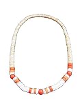  Kette Muschelkette mit Gummiband Beach Boy Surf Surfer Beach Strand Meer Orange