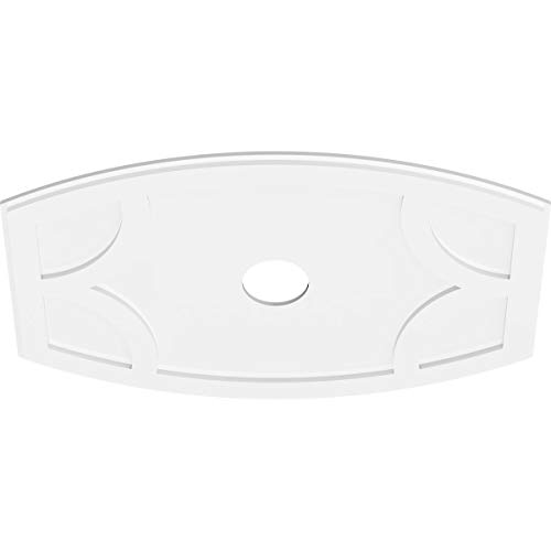 Image of Ekena Millwork CMP40X26KY-05000 Kailey Architectural Grade PVC Contemporary Urethane Ceiling Medallions 40 inchW x 26 5 /8 inchH x 5 inchID x 21 1 /2 inchC x 1 inchP