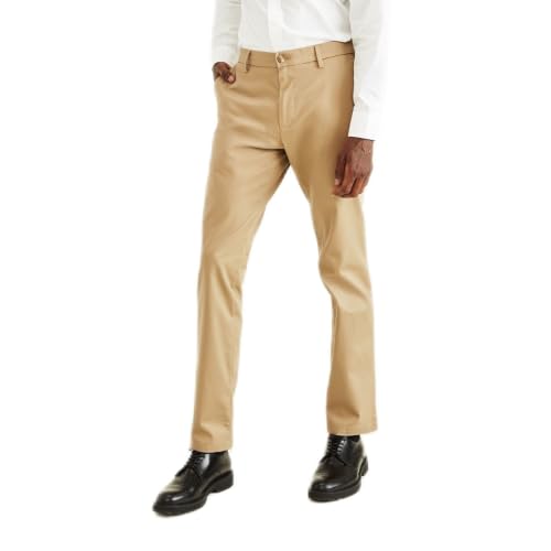 Image of Dockers Mens Straight Fit Signature Lux Cotton Stretch Khaki Pant