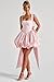 Kncpti Women's Homecoming Dresses with Bow Mini Causal Dress Short A-line Prom Dress Cocktail Evening Pary Gown Fuchsia XS