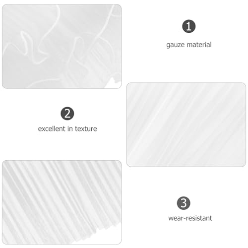 EXCEART rollo decorativo de gasa para manualidades, tul arrugado para arreglos florales, decoraciones para fiestas y lazos para el cabello, suministros creativos para manualidades miniatura 6