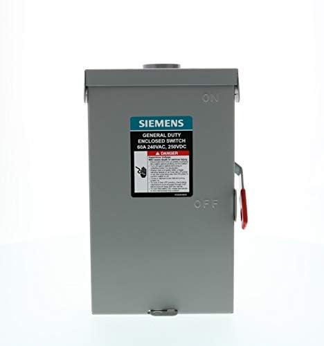 Miniatura 2 de SIEMENS Interruptor de seguridad de servicio general 3P 60A 240V para exteriores, fusible