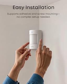 eufy Motion Sensor E20, Pet-Friendly Detection to Reduce False Alarms, Extended 5-Year Battery Life, Easy and Versatile Installation, Requires HomeBase 2, 3, Mini, or Pro