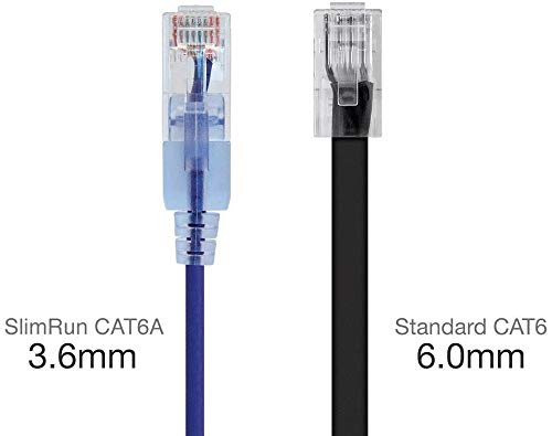 Monoprice Cat6A Ethernet Patch Cable, Snagless RJ45, 550Mhz, 10G, UTP, Pure Bare Copper Wire, 30AWG, 10-Pack, 7 Feet, Purple - Image 3