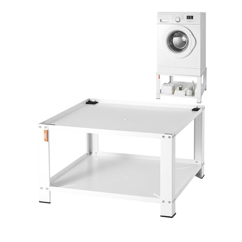 Image of VEVOR Laundry Pedestal with Storage Shelf, 28 inch Lx28 Wx16 H, Washer and Dryer Stand Base Universal Platform, Fit 660lbs Capacity, Heavy Duty Steel Multi-Functional Base for Washing Machine