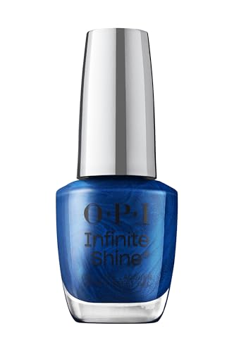 OPI Infinite Shine Nail Polish – Sneak-a-Blue – Gel Like & Long Lasting Candy Pearl Blue Nail Polish – with Pre-Cured Gel Technology & OPI Pro-Wide Brush (15ml)