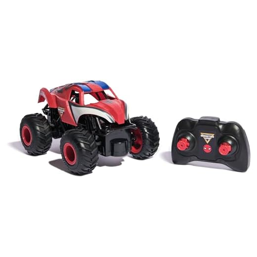 Monster Jam, Marvel The Amazing Spider-Man RC Monster Truck, 1:24 Scale, Kids Toys for Boys and Girls Ages 4 and up