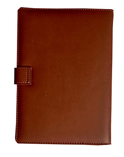 Image of AccuPrints Hard Bound A5 Diary with PU Leather Belt Lock Pages 200 for Office Personal Man boy Girl Daily Planner Notebook Planner jounal notebooks Parent (Brown)