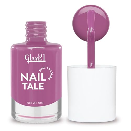Image of Glam21 Nail Tale Nail Polish | Glossy Gel Finish | Rich Pigmentation | Chip Free | Quick Drying Formula | Long Lasting Nail Polish for Women | 9ml | Shade-45