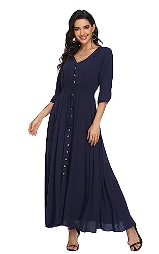 Image of Casual Summer Dresses for Women 2026 Maxi Dress Flowy Bohemian Beach Party